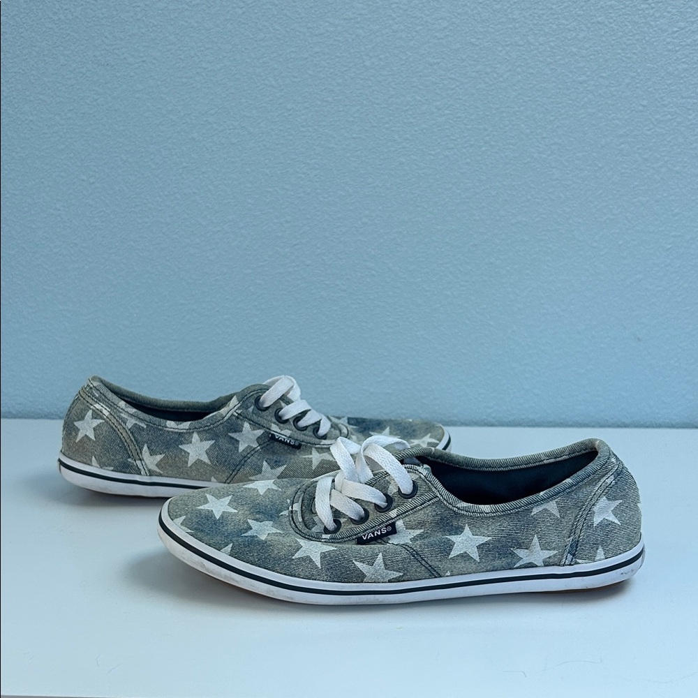 Vans Blue and White Star Sneakers